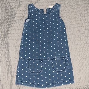 Baby Gap Tank Jean Polka Dot dress size 5